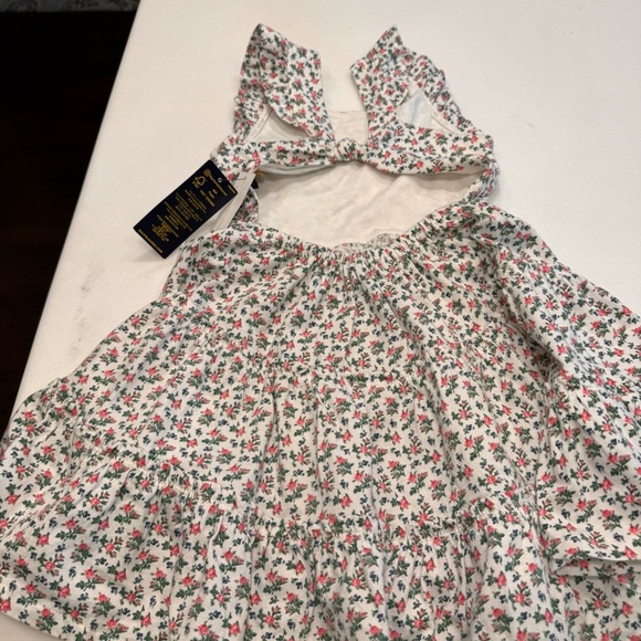 NWT POLO RALPH LAUREN Girls Floral Cotton Ruffle Dress sz 6X Cutout At The Back - Picture 5 of 11